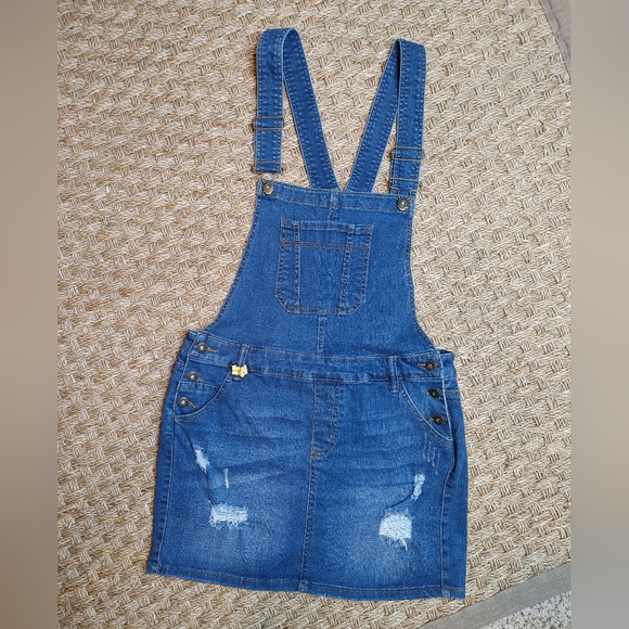 Wax Jean Dresses & Skirts - 90's WAX JEAN DESTRUCTION WASH OVERALL DRESS L